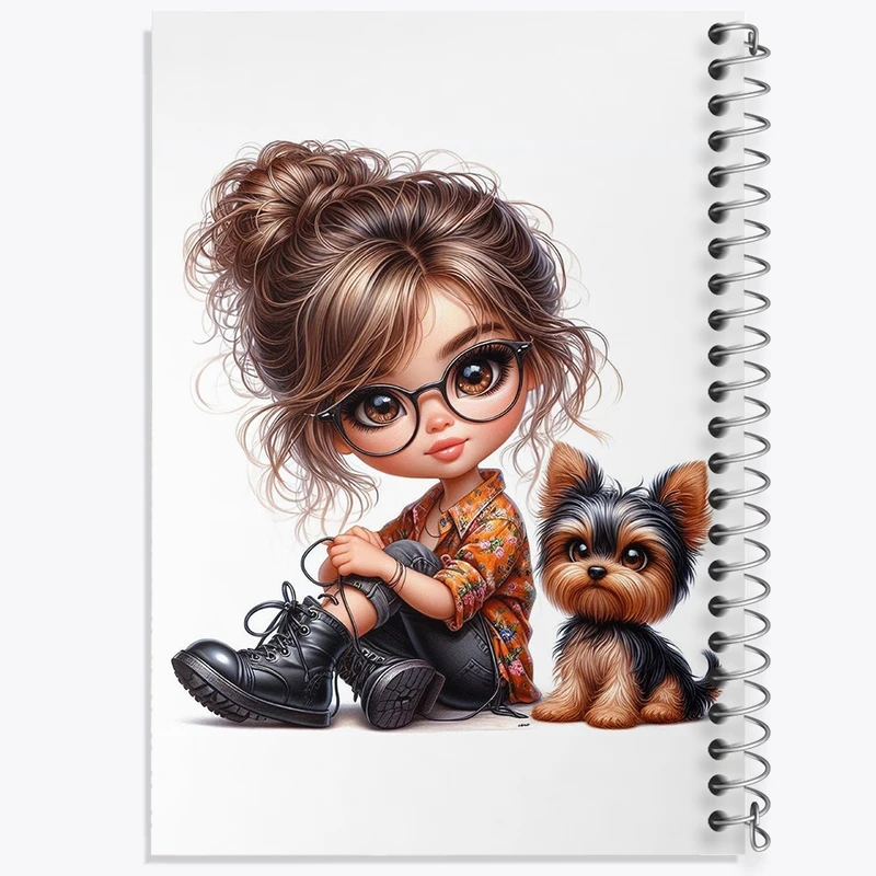 دفتر ژورنال نویسی 50 برگ خندالو مدل نقطه ای طرح دخترانه کد F2025