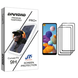 JF Diamond glass Screen Protector For Samsung Galaxy A21 Pack Of 3