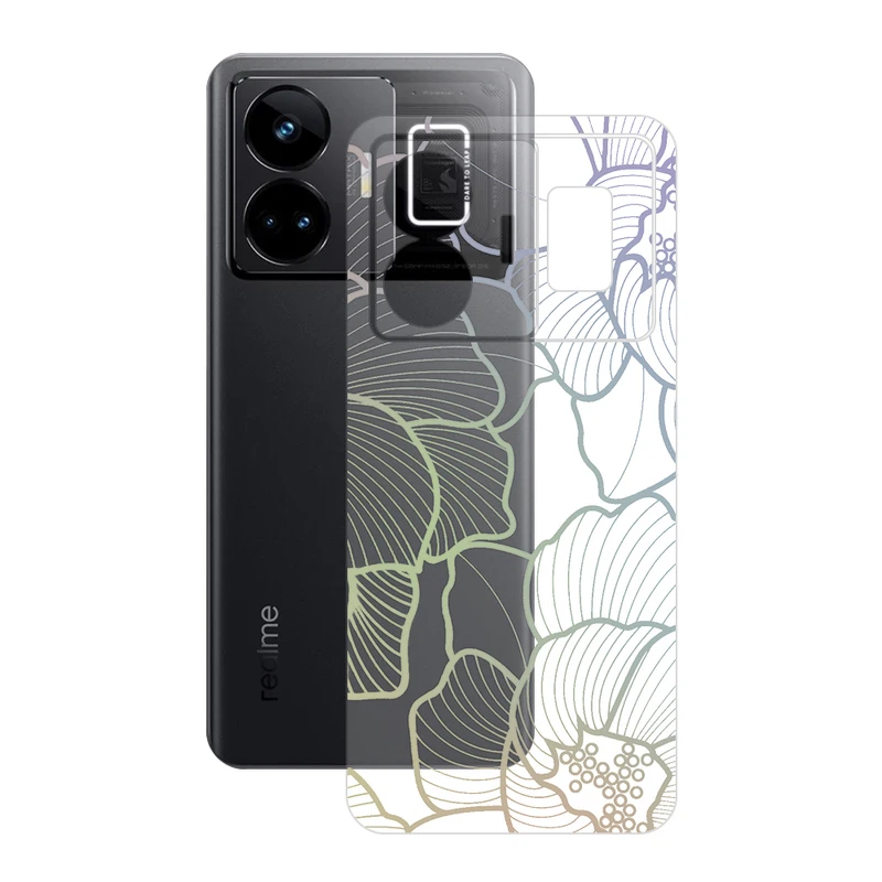 برچسب پوششی ریمکس مدل Clea طرح گل مناسب برای گوشی موبایل ریلمی GT3