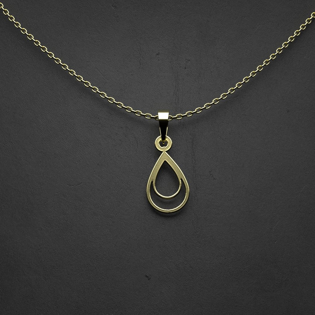 گردنبند طلا 18 عیار زنانه مدوپد مدل هندسی کد Z2-1-1267 -  - 2