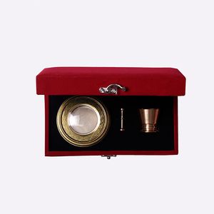 نقد و بررسی ظرف زعفران مدل مخمل به همراه هاون و خاتم توسط خریداران