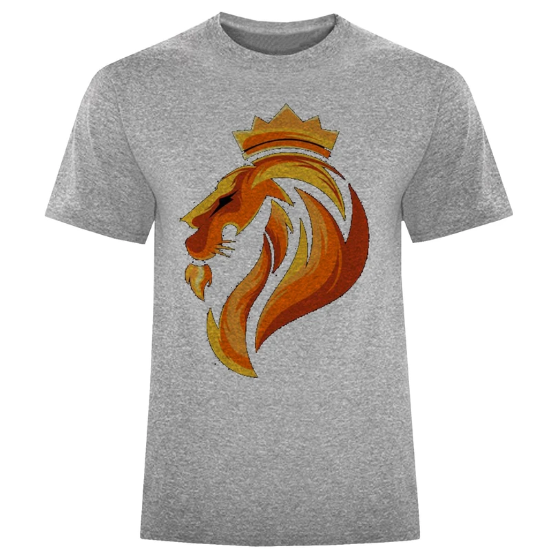 تیشرت آستین کوتاه مردانه طرح شیر مدل W554