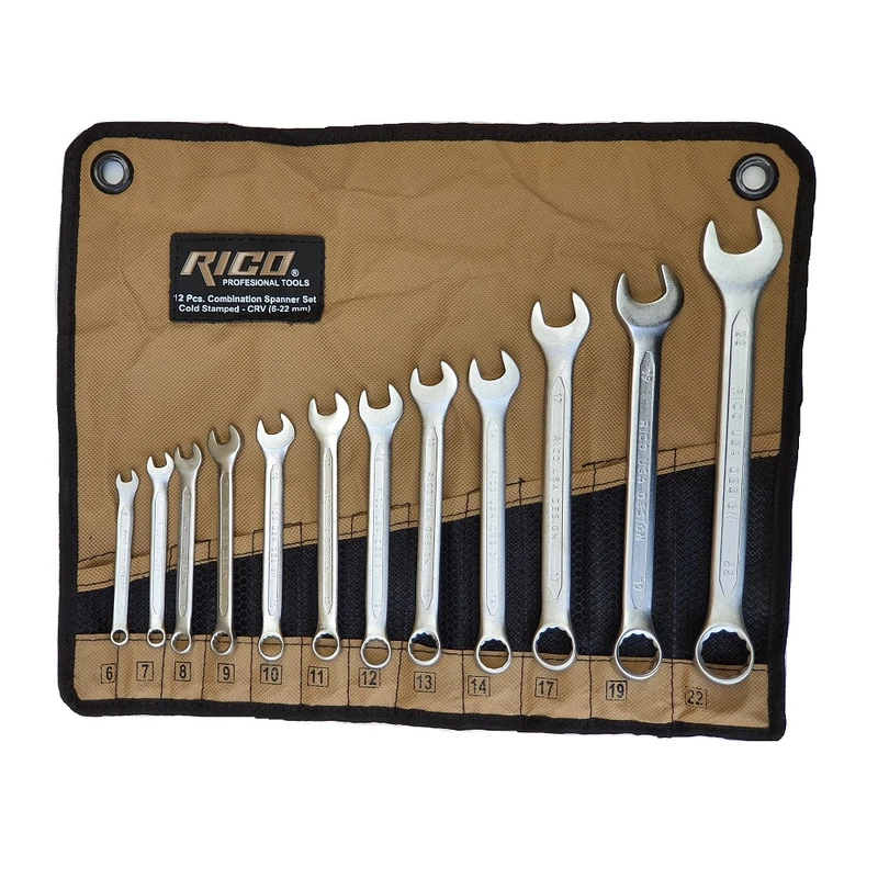 مجموعه 12 عددی آچار یکسر تخت یکسر رینگی ریکو مدل CRV 6-22