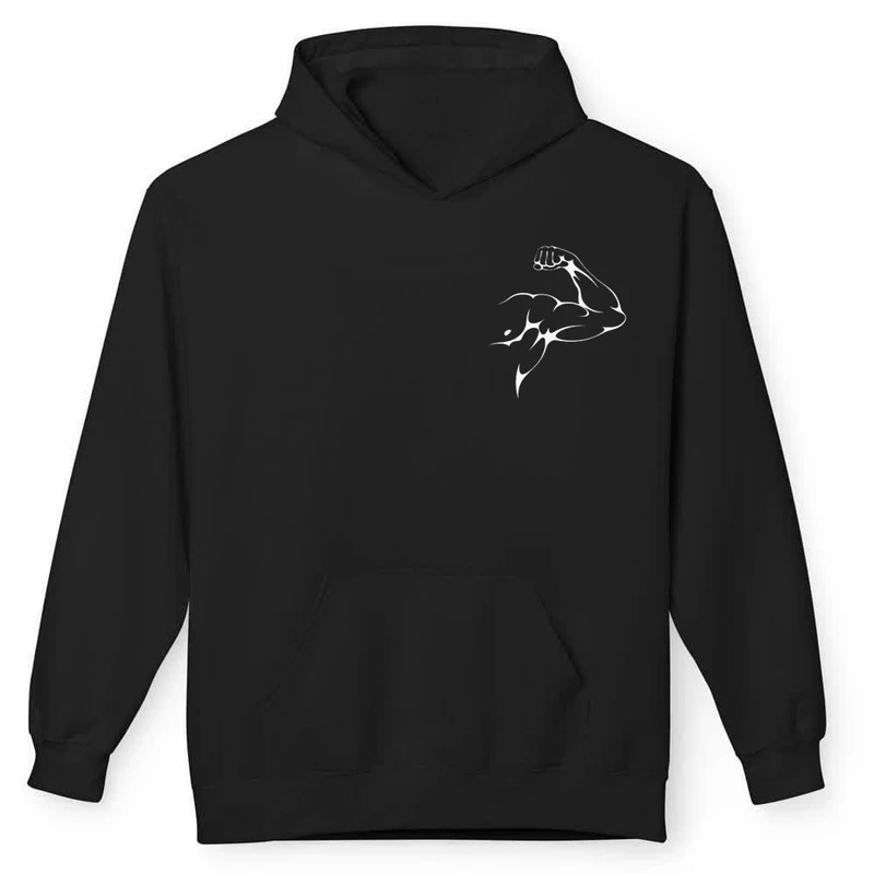 هودی مردانه پاد آفرین مدل اسپرت ورزشی طرح بدنسازی انگیزشی دوطرف چاپ کد 12