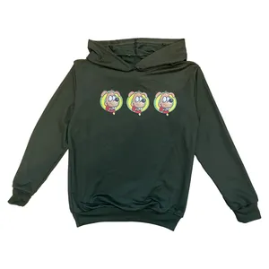 هودی زنانه مدل چاپدار طرح سگ رنگ سبز