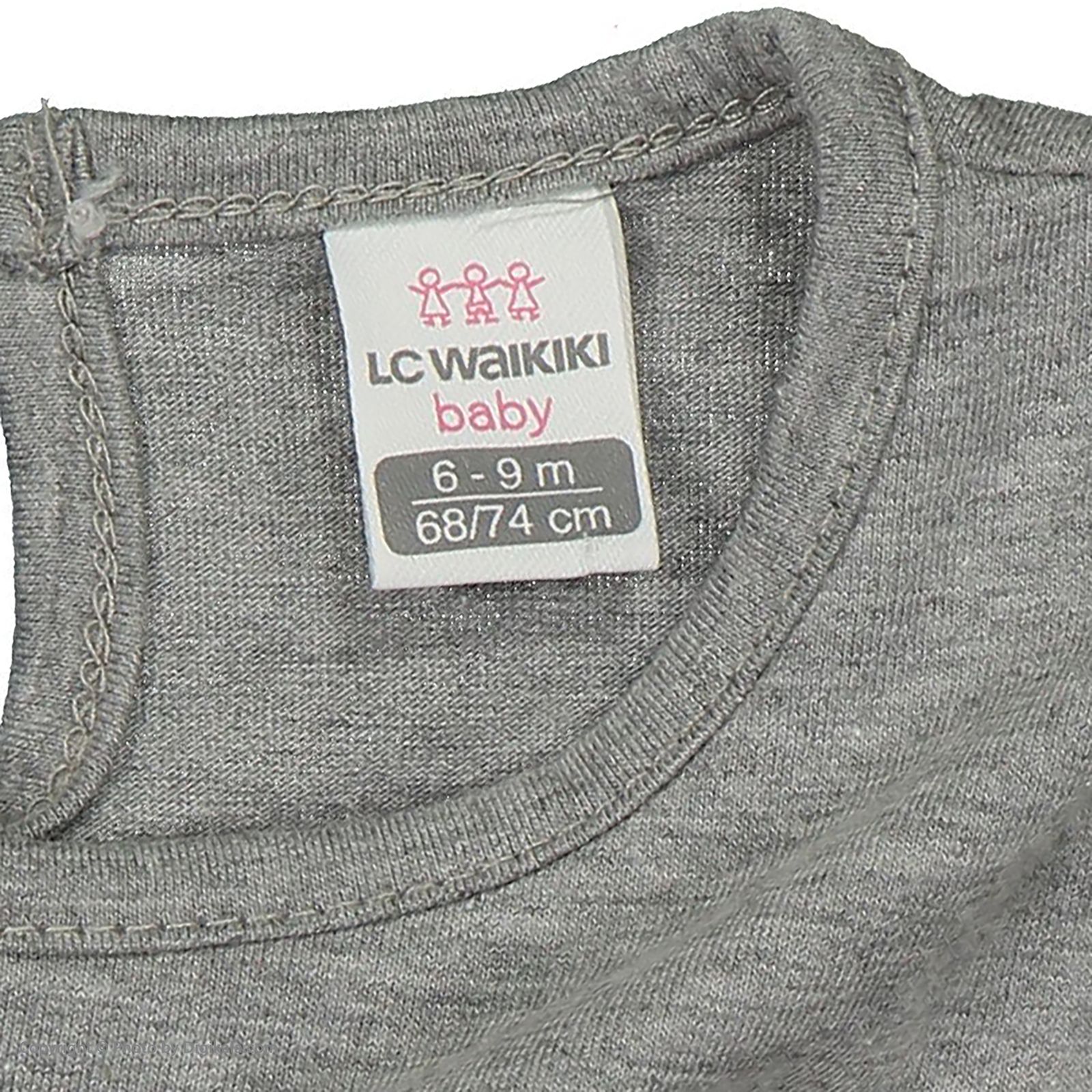 تی شرت نوزادی دخترانه ال سی وایکیکی مدل 1S16392Z1-CT3-GREYMelange -  - 5