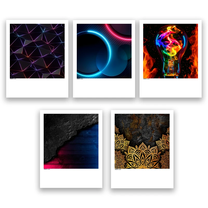 آویز تزیینی عرش مدل فانتزی هنری طرح رنگی کد Asa932 مجموعه پنج عددی