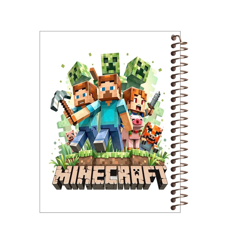 دفتر مشق 60 برگ طرح ماینکرفت کد M504