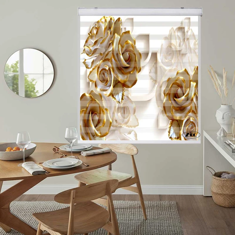 پرده زبرا زیو کد 3D1374 سایز 150x150 سانتی متر