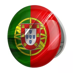 آینه جیبی خندالو طرح پرچم پرتغال مدل تاشو کد 20546 