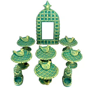 مجموعه ظروف هفت سین 9 پارچه مدل مرغ آمین