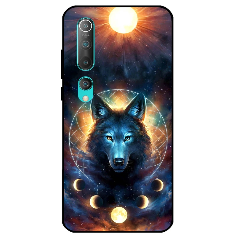 کاور مگافون طرح گرگ و ماه مدل 8006 مناسب برای گوشی موبایل شیائومی Mi 10 5G / 10 Pro 5G