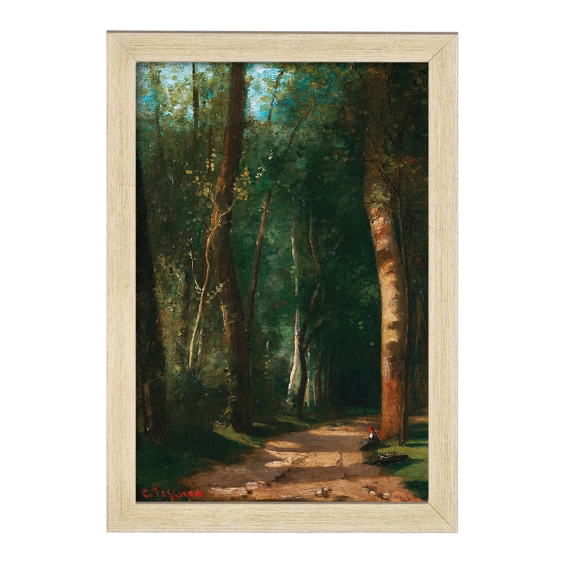 تابلو خندالو مدل نقاشی کوچه در یک جنگل اثر کامیل پیسارو کد F12340