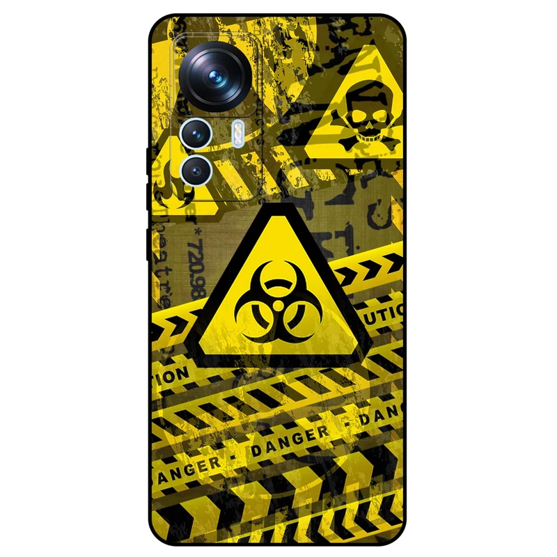 کاور مگافون طرح خطر مدل 7703 مناسب برای گوشی موبایل شیائومی 12T Pro