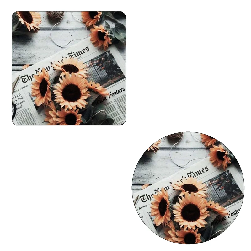 مگنت طرح گل های آفتابگردان کد wmg365 به همراه زیر لیوانی
