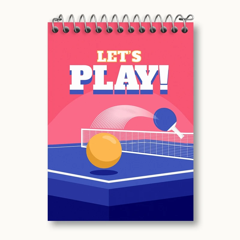 دفتر یادداشت 50 برگ خندالو مدل پینگ پنگ Ping Pong کد 27991