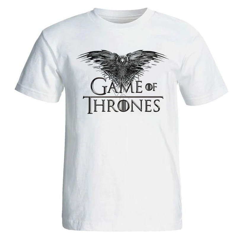 تی شرت آستین کوتاه مردانه مدل game of thrones کد J365 رنگ سفید