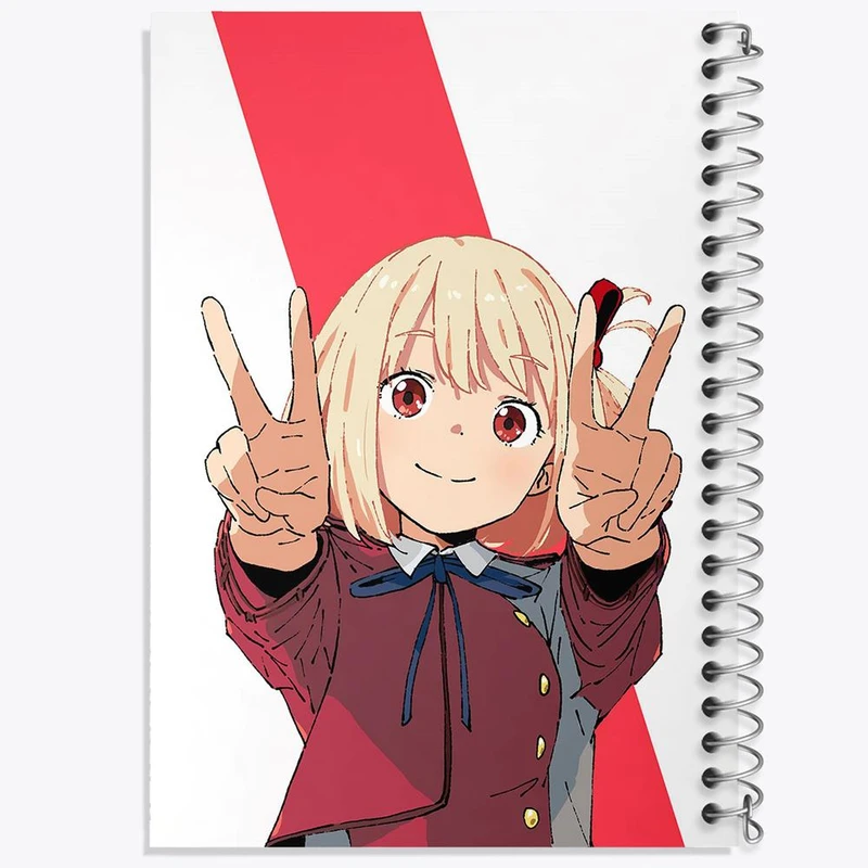 دفتر نت موسیقی 50 برگ خندالو مدل چیساتو انیمه لیکوریس ریکویل Lycoris Recoil کد 22981