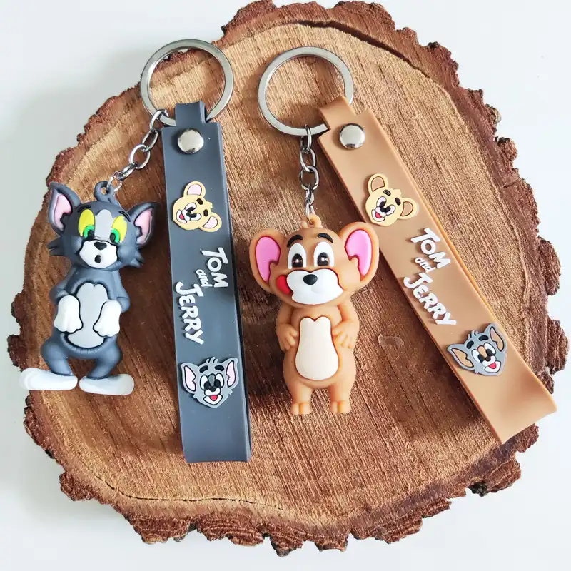 جاکلیدی مدل سیلیکونی طرح موش و گربه تام و جری کد DB23 بسته 2 عددی