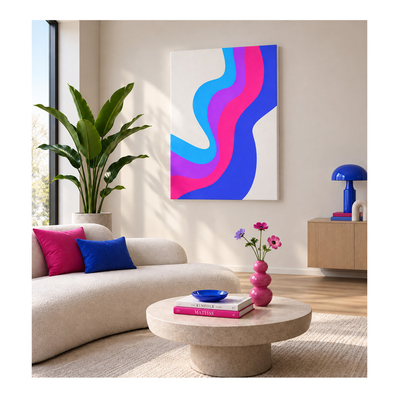 تابلو نقاشی اکریلیک مدل انتزاعی مدرن کد P4 - Abstract