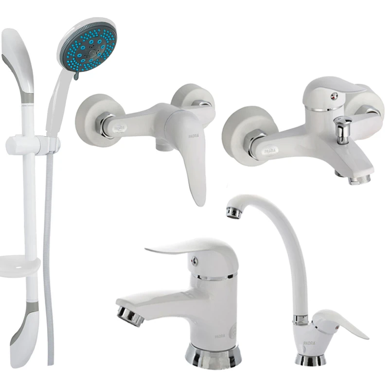 ست شیرآلات پادرا مدل آلفا  پلاس کد Wh-CR-5X  مجموعه 5 عددی