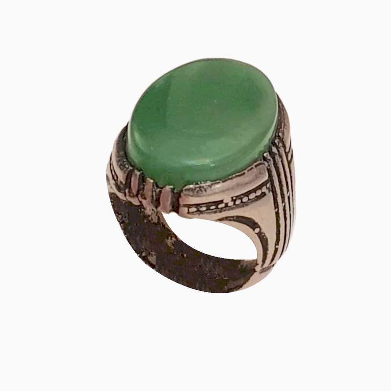 انگشتر نقره مردانه مدل عقیق لوکس ASL2