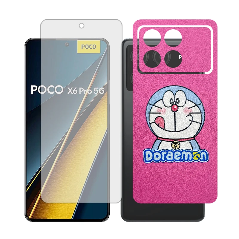 محافظ صفحه نمایش مات گلس مدل Together مناسب برای گوشی موبایل شیائومی Poco X6 Pro به همراه برچسب پوششی پشت گوشی