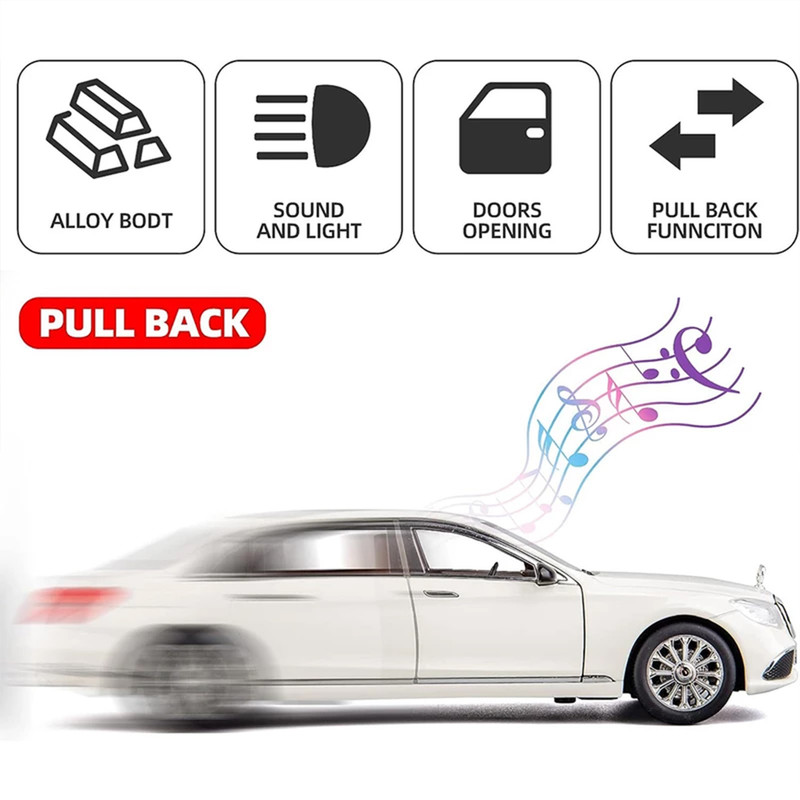 ماشین بازی ناب سل مدل فلزی چراغ دار طرح BENZ E300