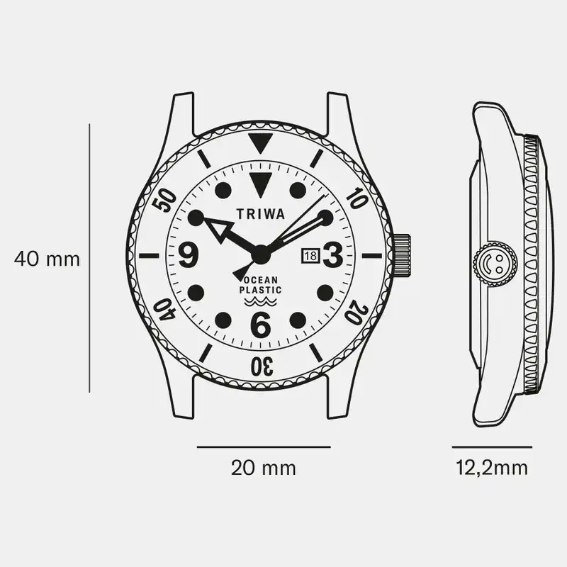 ساعت مچی عقربه ای تریوا مدل SUB Ocean Plastic - Octopus