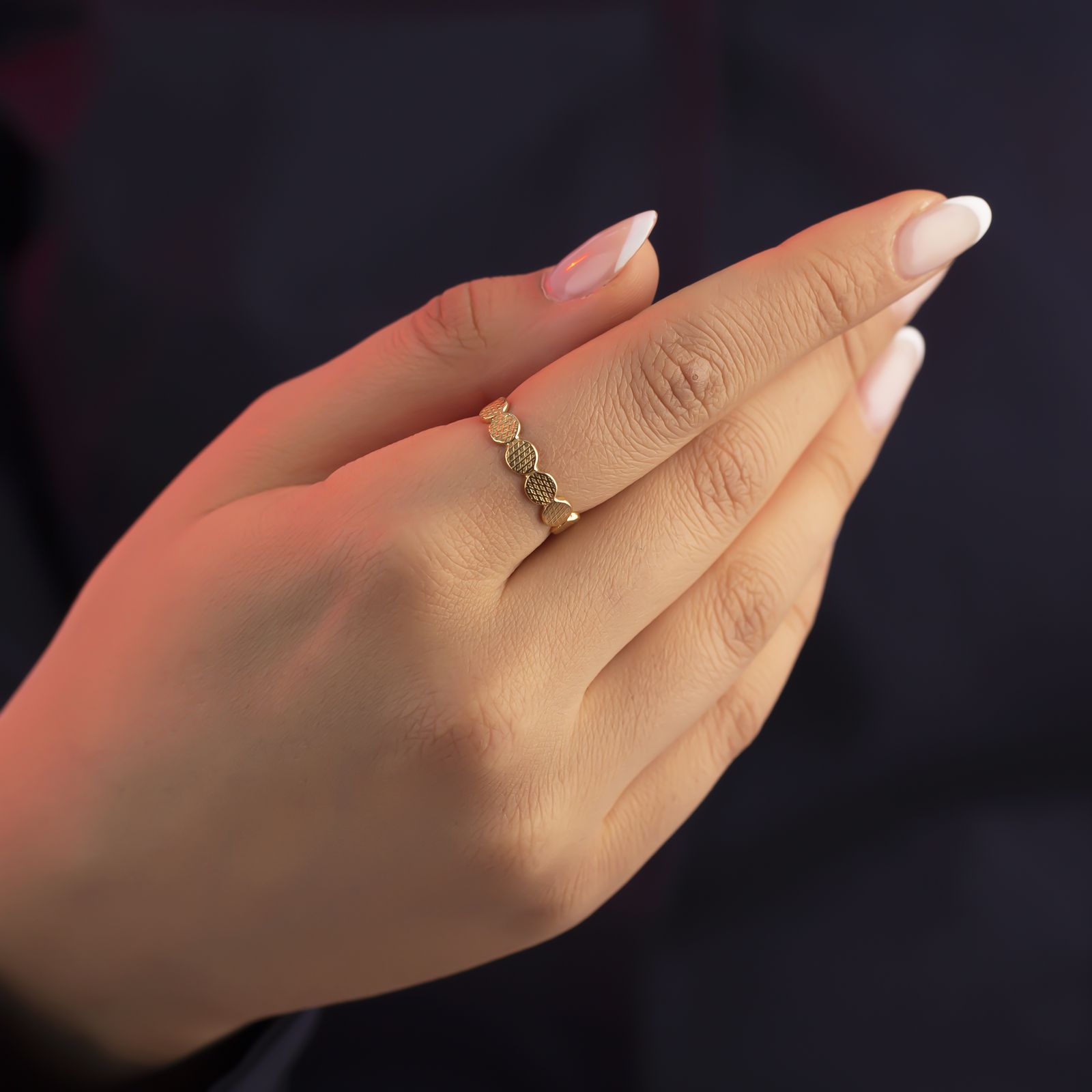 انگشتر طلا 18 عیار زنانه پرسته مدل WR669 -  - 1