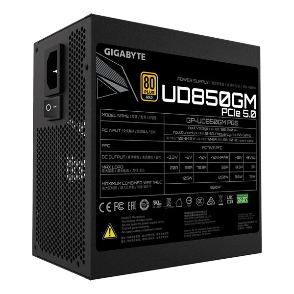 منبع تغذیه کامپیوتر گیگابایت مدل GP-UD850GM PG5