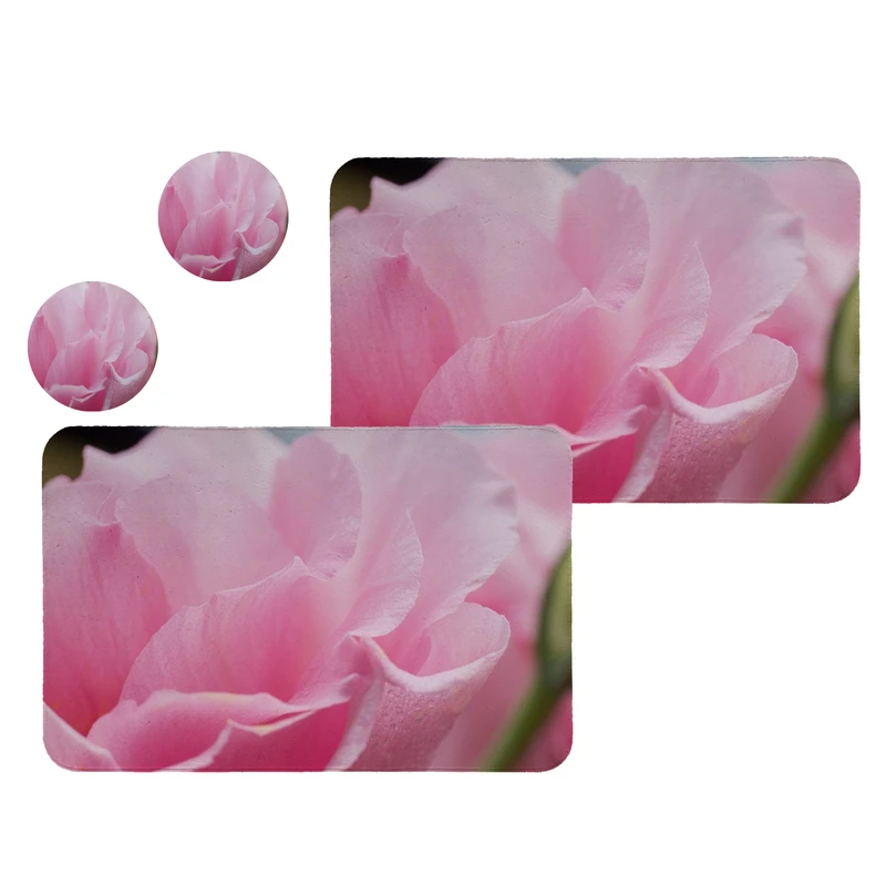 زیربشقابی طرح گل کد 8100 مجموعه 2عددی به همراه زیرلیوانی