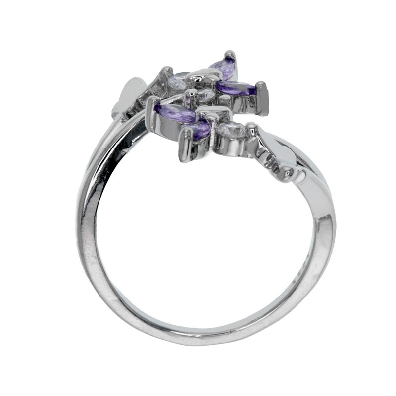 انگشتر زنانه برانت طرح پروانه های نگینی انگشتر زنانه برانت طرح پروانه های نگینی