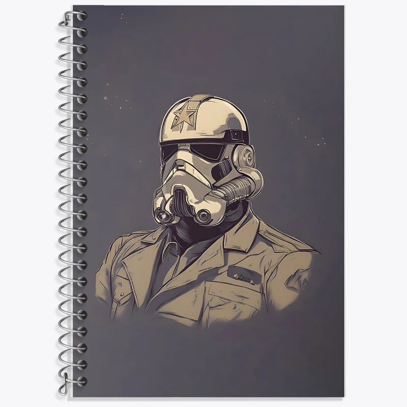 دفتر زبان 50 برگ خندالو مدل دو خط طرح جنگ ستارگان (Star Wars)  کد N3874