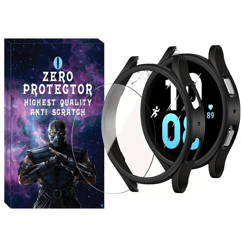 کاور زیرو مدل PC-Bumper-ZR مناسب برای ساعت هوشمند سامسونگ Galaxy Watch 5 44mm به همراه محافظ صفحه نمایش