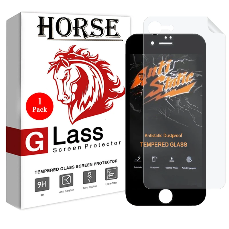 محافظ صفحه نمایش هورس مدل 2ASN مناسب برای گوشی موبایل اپل iPhone 7 به همراه محافظ پشت گوشی