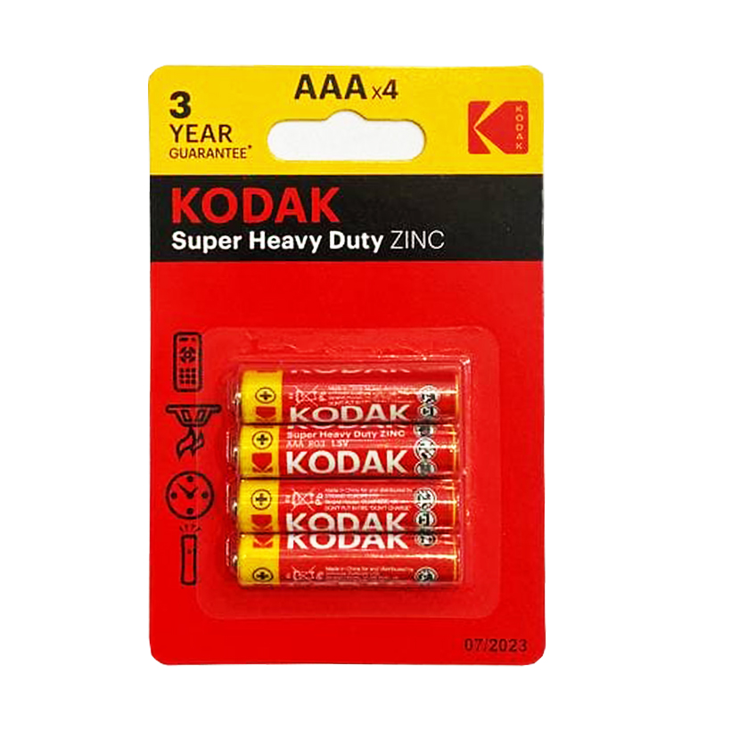 باتری نیم قلمی کداک مدل Super Heavy Duty ZINC بسته 4 عددی