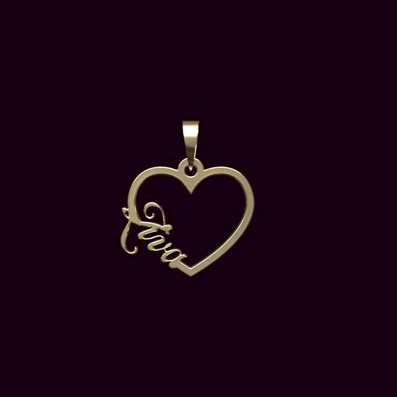 آویز گردنبند طلا 18 عیار زنانه مدوپد مدل اسم زیوا ziva کد PB1-10423