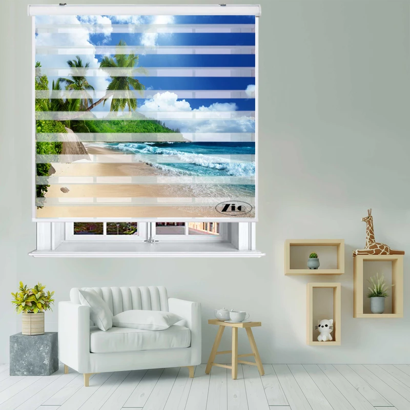 پرده زبرا زیو کد L5022 سایز 150X150 سانتی متر