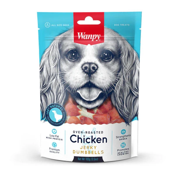 تشویقی سگ ونپی مدل دمبل طعم مرغ وزن 100 گرم