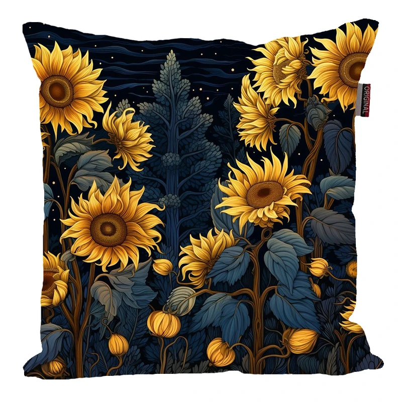 کوسن پاد آفرین مدل گل آفتابگردان کد PK40411