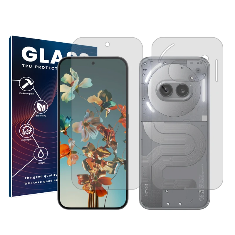 محافظ صفحه نمایش شفاف گلس مدل Resistant مناسب برای گوشی موبایل ناتینگ Phone 2a به همراه محافظ پشت گوشی