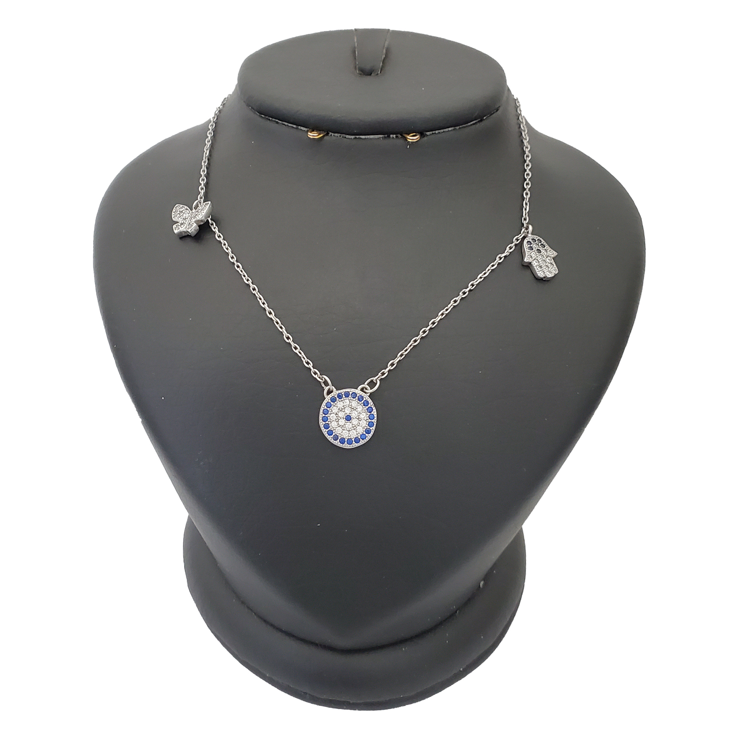 گردنبند نقره زنانه ترمه ۱ مدل چشم نظر کد smed 1139