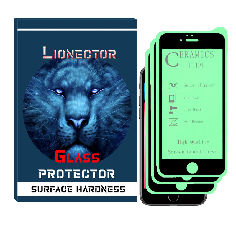 محافظ صفحه نمایش سرامیکی لایونکتور مدل LICR-03 مناسب برای گوشی موبایل اپل IPHONE 7 بسته سه عددی