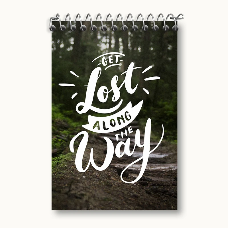 دفتر یادداشت 50 برگ خندالو مدل Get Lost Along The Way کد F1498