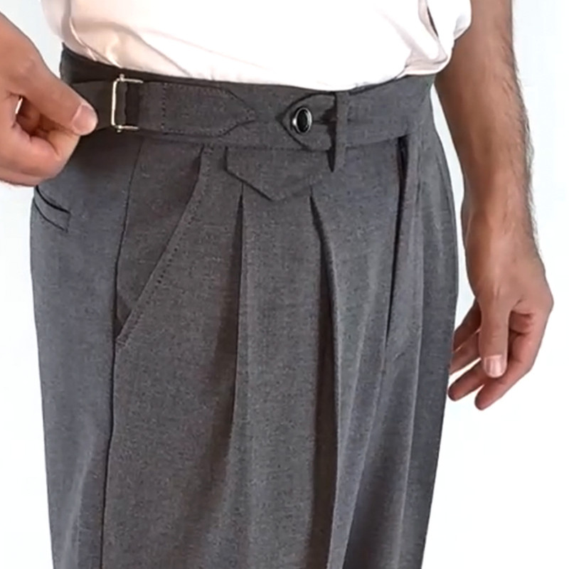 شلوار مام فیت مردانه مدل 1116-119 رنگ طوسی