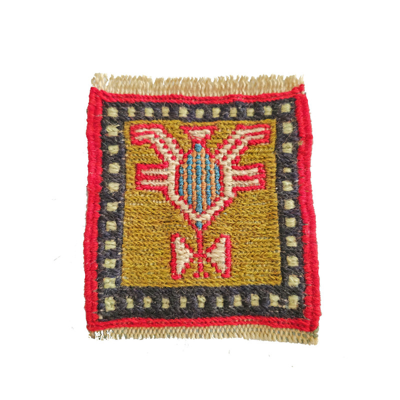 زیر لیوانی گلیم دست باف طرح تار