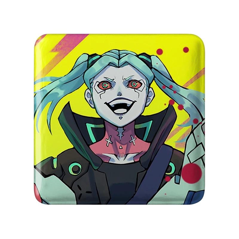 مگنت خندالو طرح ربکا انیمه سایبر پانک Cyberpunk  مدل مربعی کد 22454