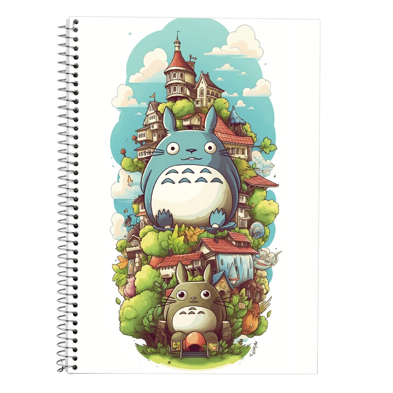 دفتر زبان 50 برگ مدوپد مدل دوخط طرح Ghibli کد DF2563