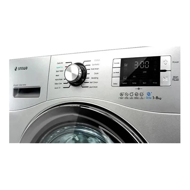 ماشین لباسشویی اتوماتیک اسنوا مدل SWM1-84S40 ظرفیت 8 کیلوگرم